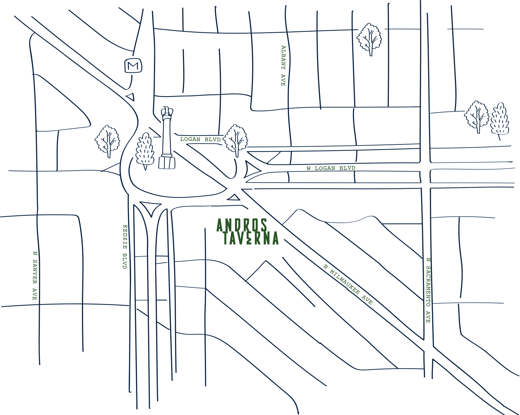 Map of Andros Taverna