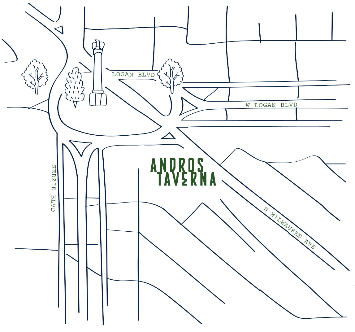 Map of Andros Taverna